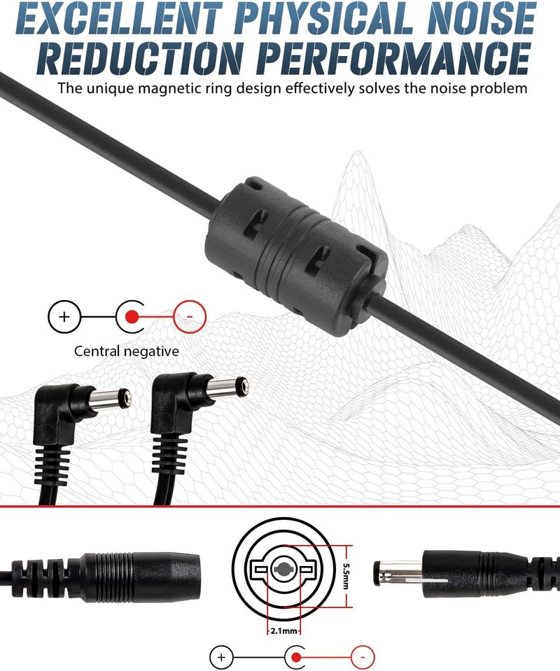 STRICH SPA-10 Guitar Pedal Power Supply Adapter (1000mA -1A) AC DC 9V, Compatible for Guitar Pedal Bass Effect Pedal Board (Tip Negative), 6 Way Daisy Chain Cables, New Version - Image 5
